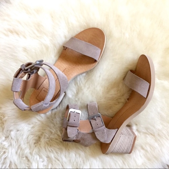 Dolce Vita West Dual Ankle Strap Taupe Sandals - Picture 3 of 7